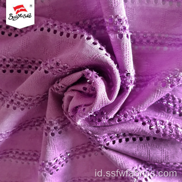 Lubang Jacquard 90% Polyester 10% Spandex Fabric